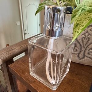 Lampe Berger Clear Glass Fragrance Lamp with Silver Top